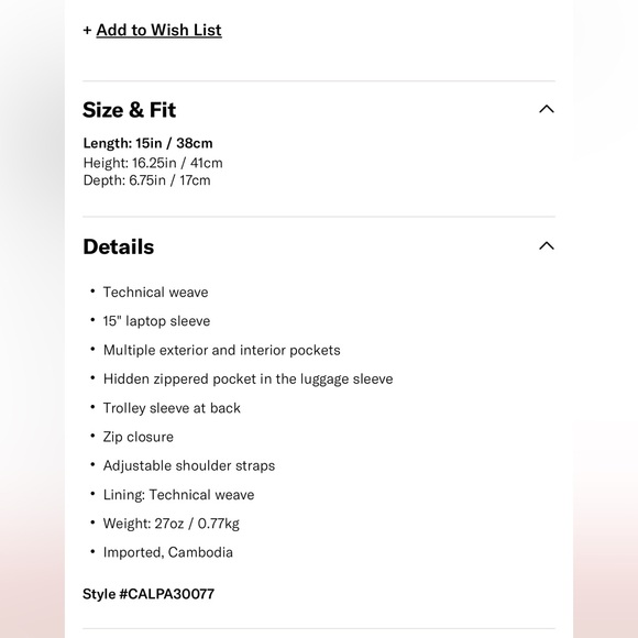 CALPAK Luka Laptop Black Backpack - Picture 4 of 4